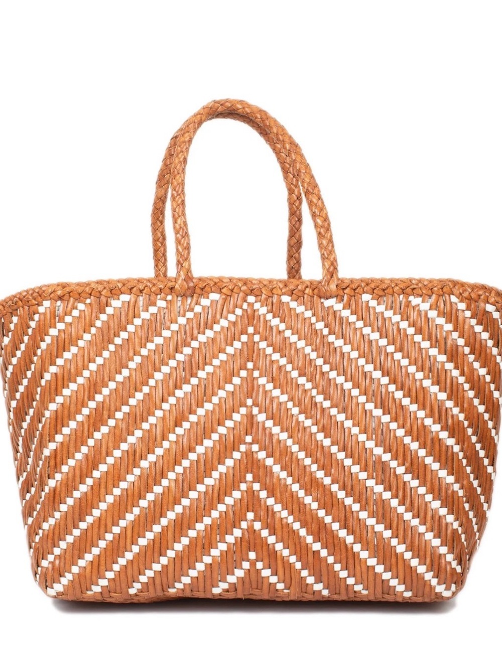 Dragon Diffusion Kumari Basket - Big in Tan/White